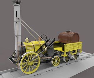 stephensons rocket locomotives 3D