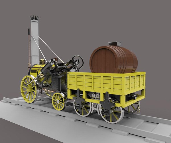 スティーブンソンスロケット蒸気機関車3Dモデル - TurboSquid