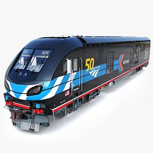 3D Locomotive ALC-42 AMTRAK with Interior