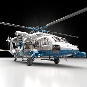 UH-60 Helicopter Support Heli with Guns