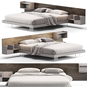 3D model Diotti California Wood Bed