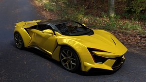 Realistic Futuristic Sports Car Low-poly 3D model 3D model