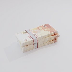 3D 100 Israel Israeli Shekel Currency