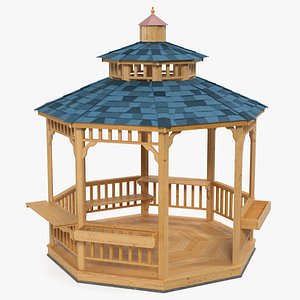 gazebo pavilion structure 3D