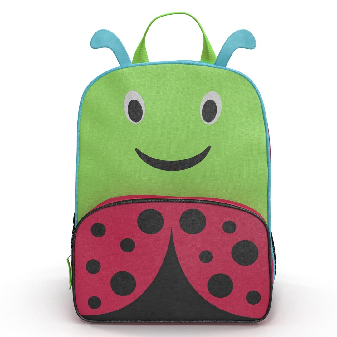 3d Model Kid Backpack Ladybug