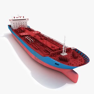 3d ship cargo oil tanker