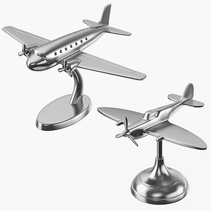 Airplane statue collection 3D