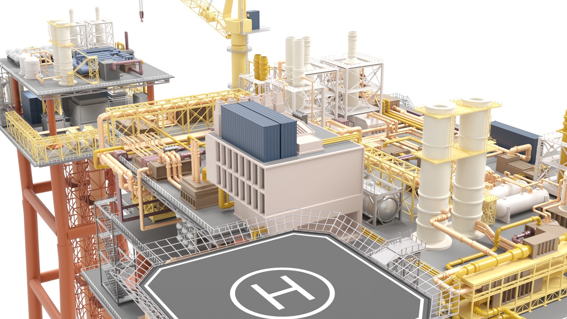 Detailed Twin Oil Rig 3D Model Model - TurboSquid 2218152