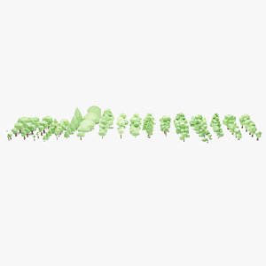 Low Poly Tree Pack 3D model