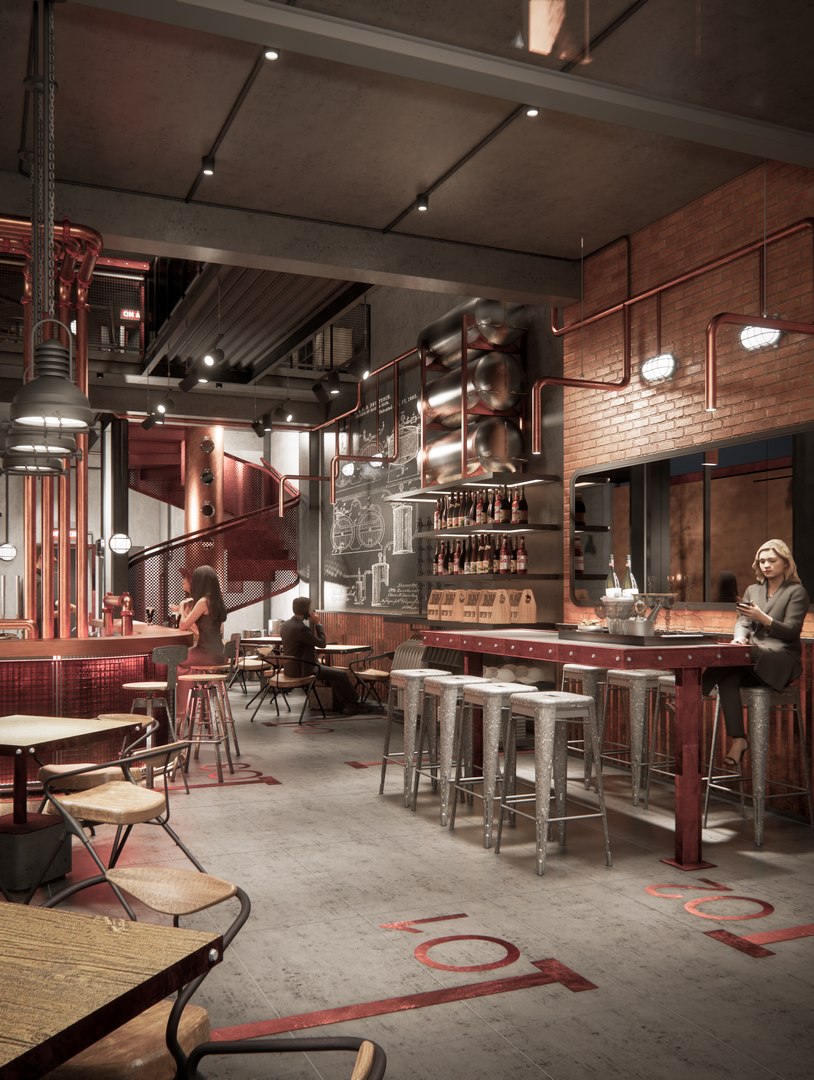 TAPROOM BREWERY ARCHITECTURE AND INTERIOR DESIGN 3D Model - TurboSquid ...