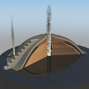 smoke charcoal pit 3d model