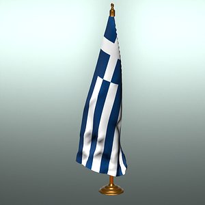 GREECE  table flag t 3D model