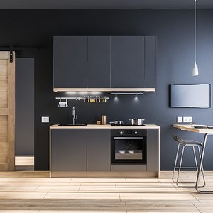 3D L3DV01ICS03 - kitchen interior model
