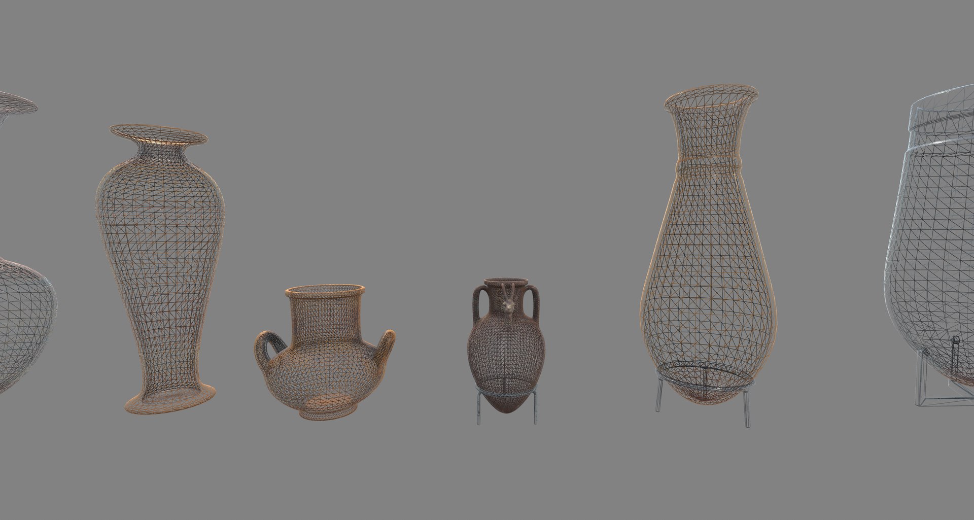 3D Vase Set - TurboSquid 2155291