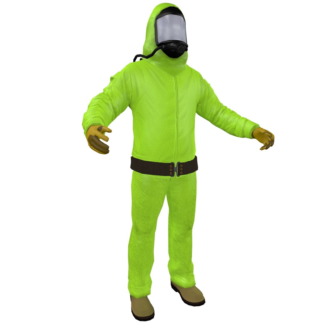 Hazmat Worker 3d Model