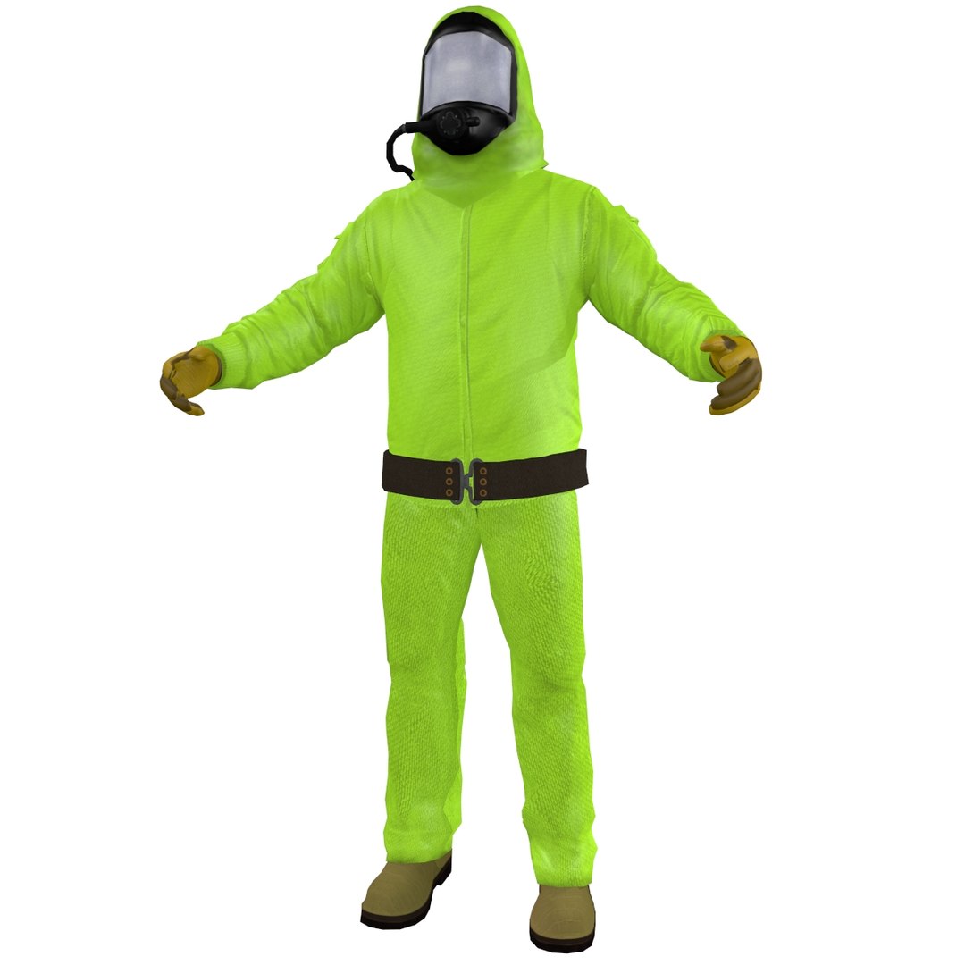 Hazmat Worker 3d Model