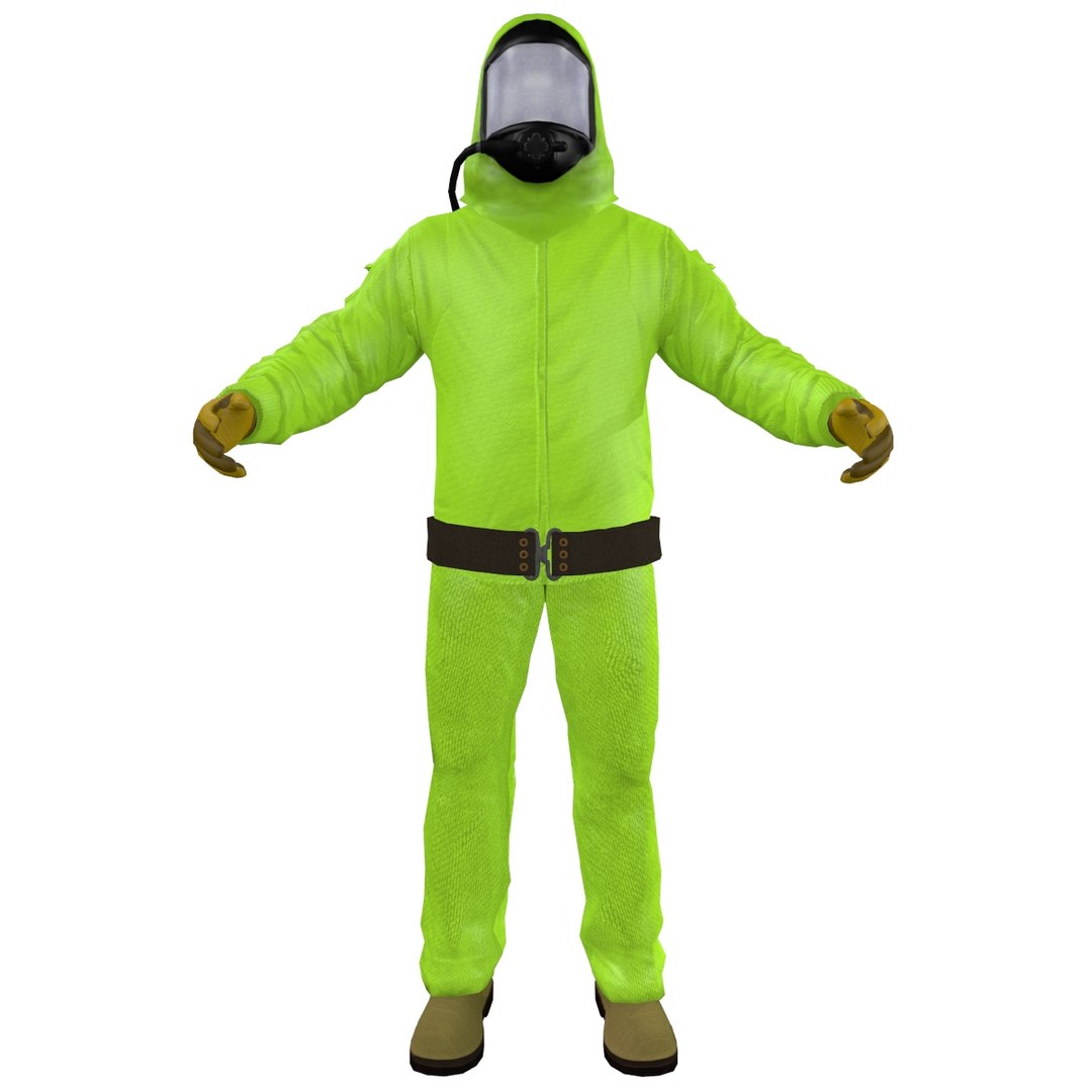 Hazmat Worker 3d Model