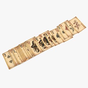 Antique Style Playing Deck 3D model