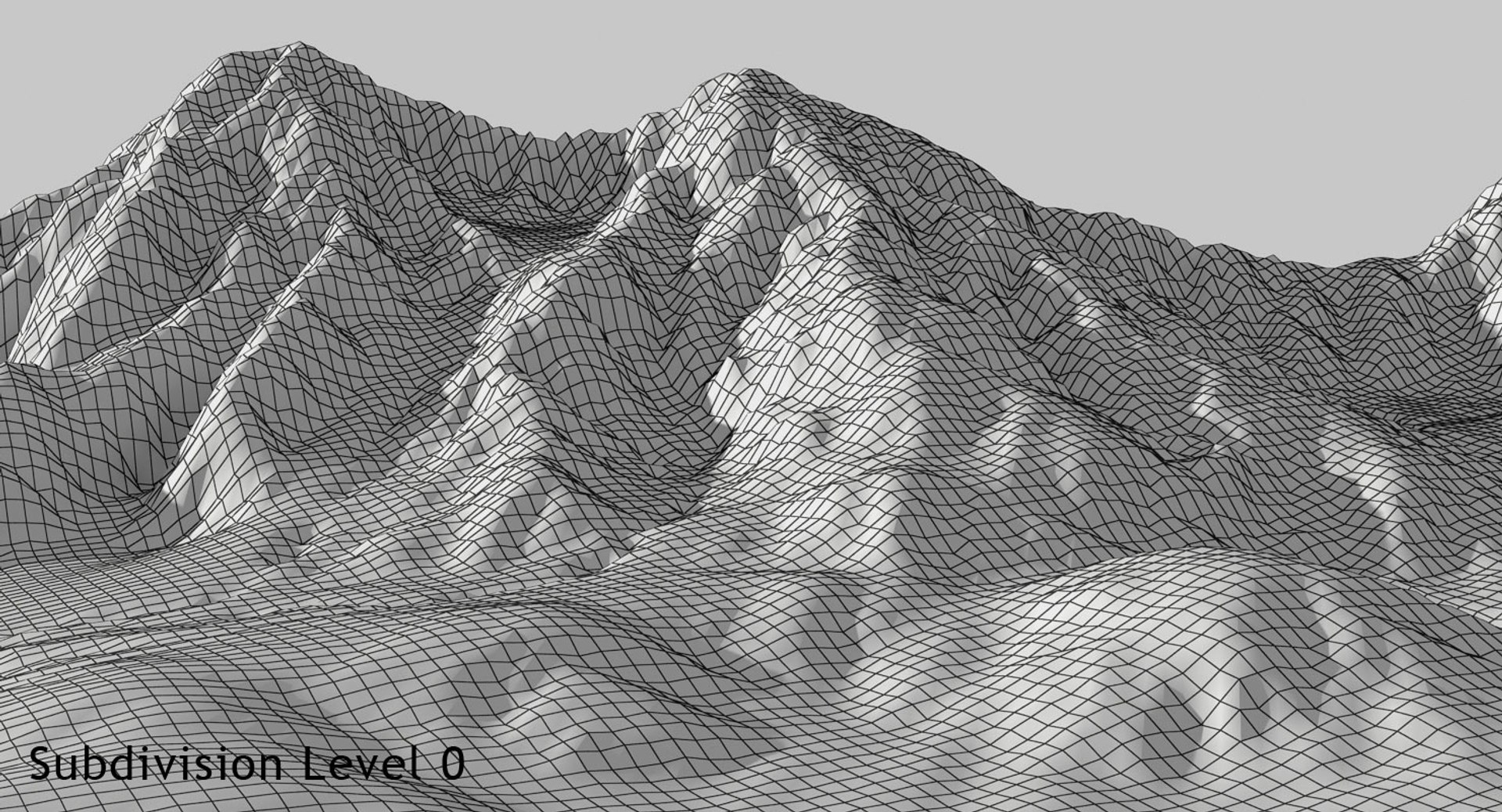 3d Mountain Range Terrain Landscape