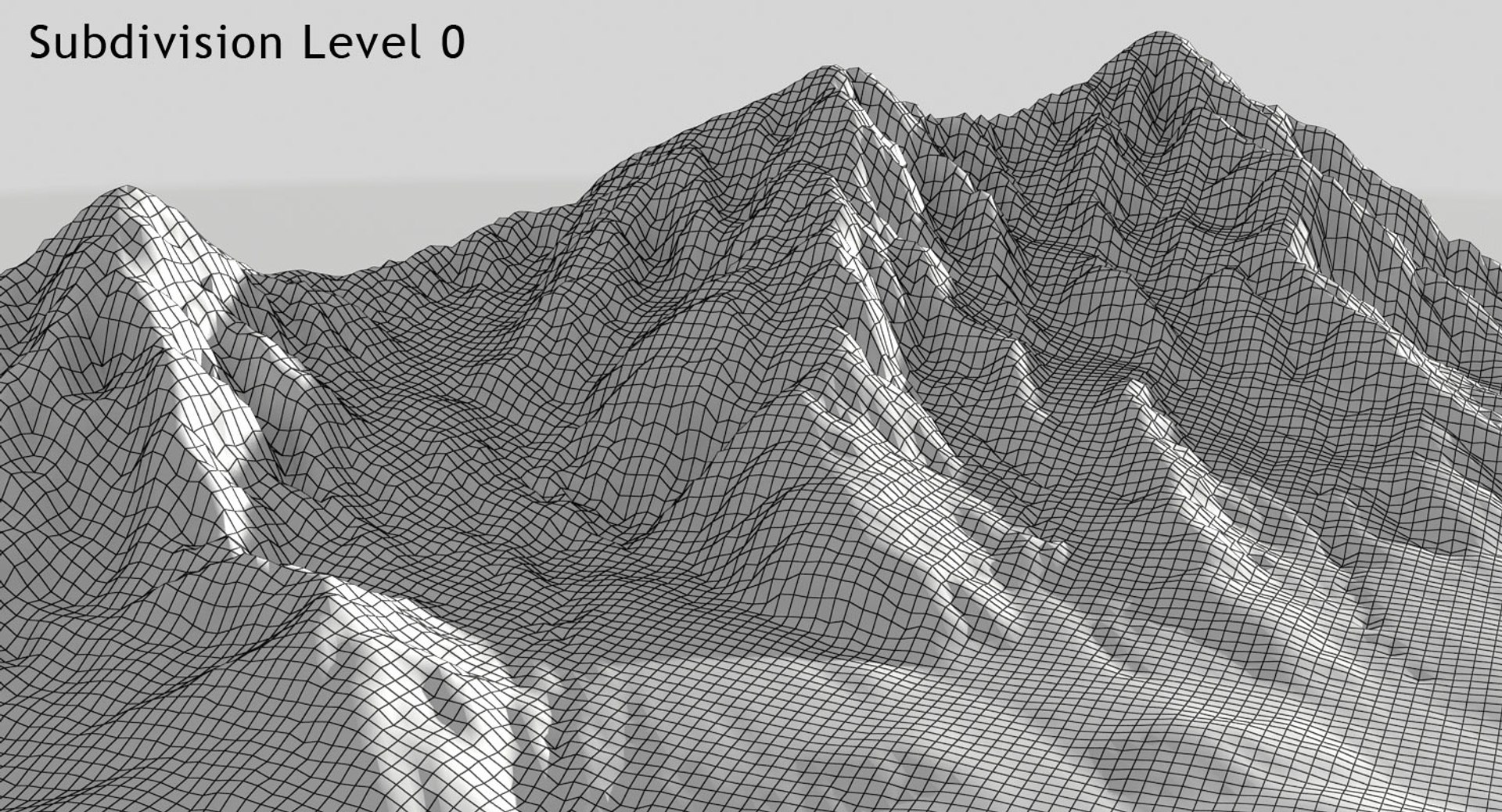 3d Mountain Range Terrain Landscape