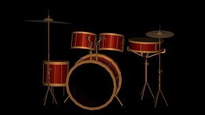 3d model drums