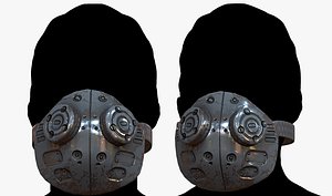 3D Gas mask respirator scifi futuristic 3D model