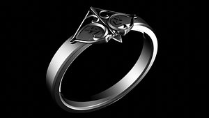 3D Sagittarius Astrology Ring