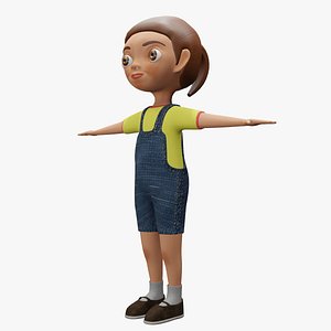 3D cartoon girl 9