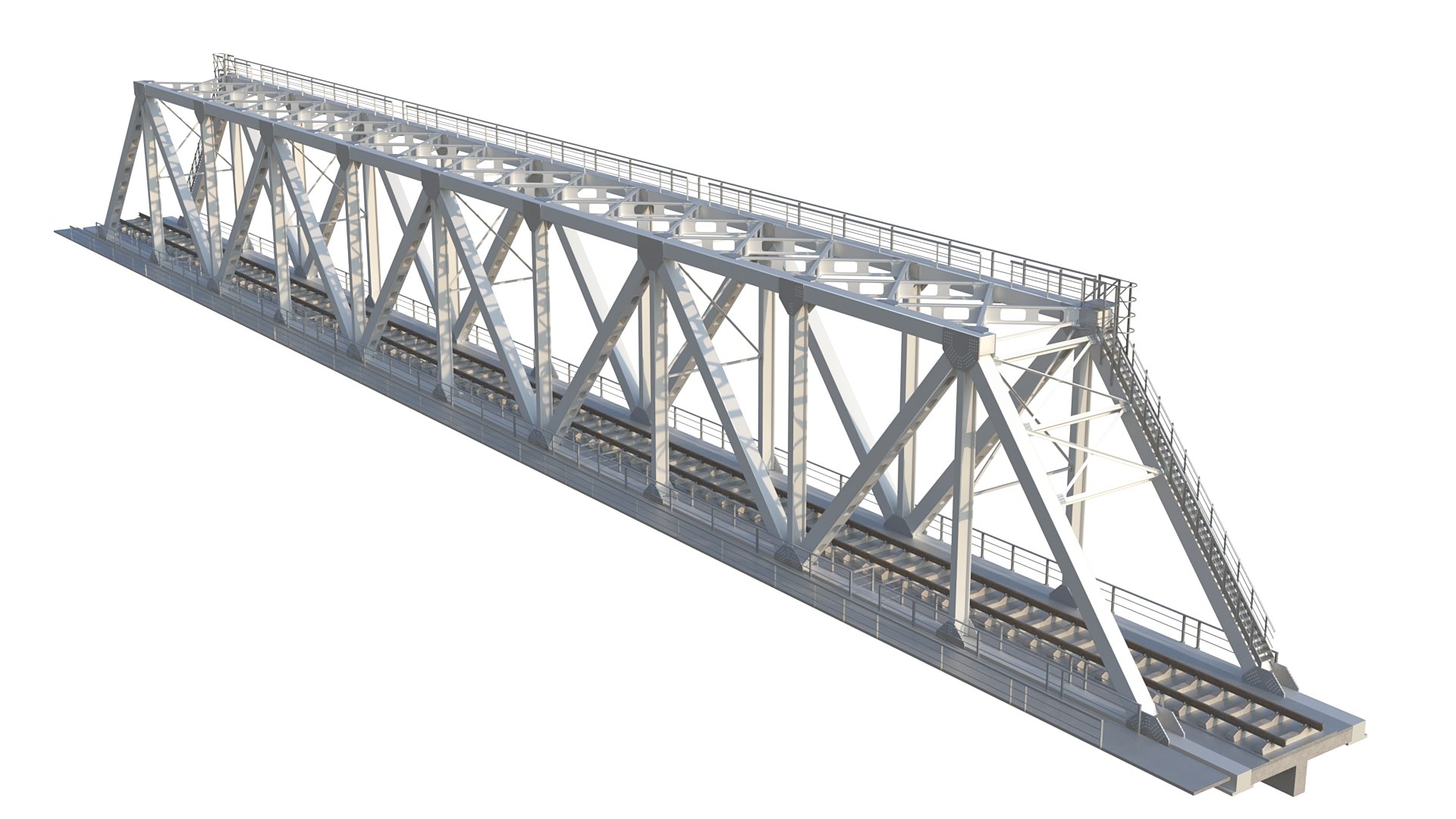 Railroad Truss Bridge 3D model - TurboSquid 2175946