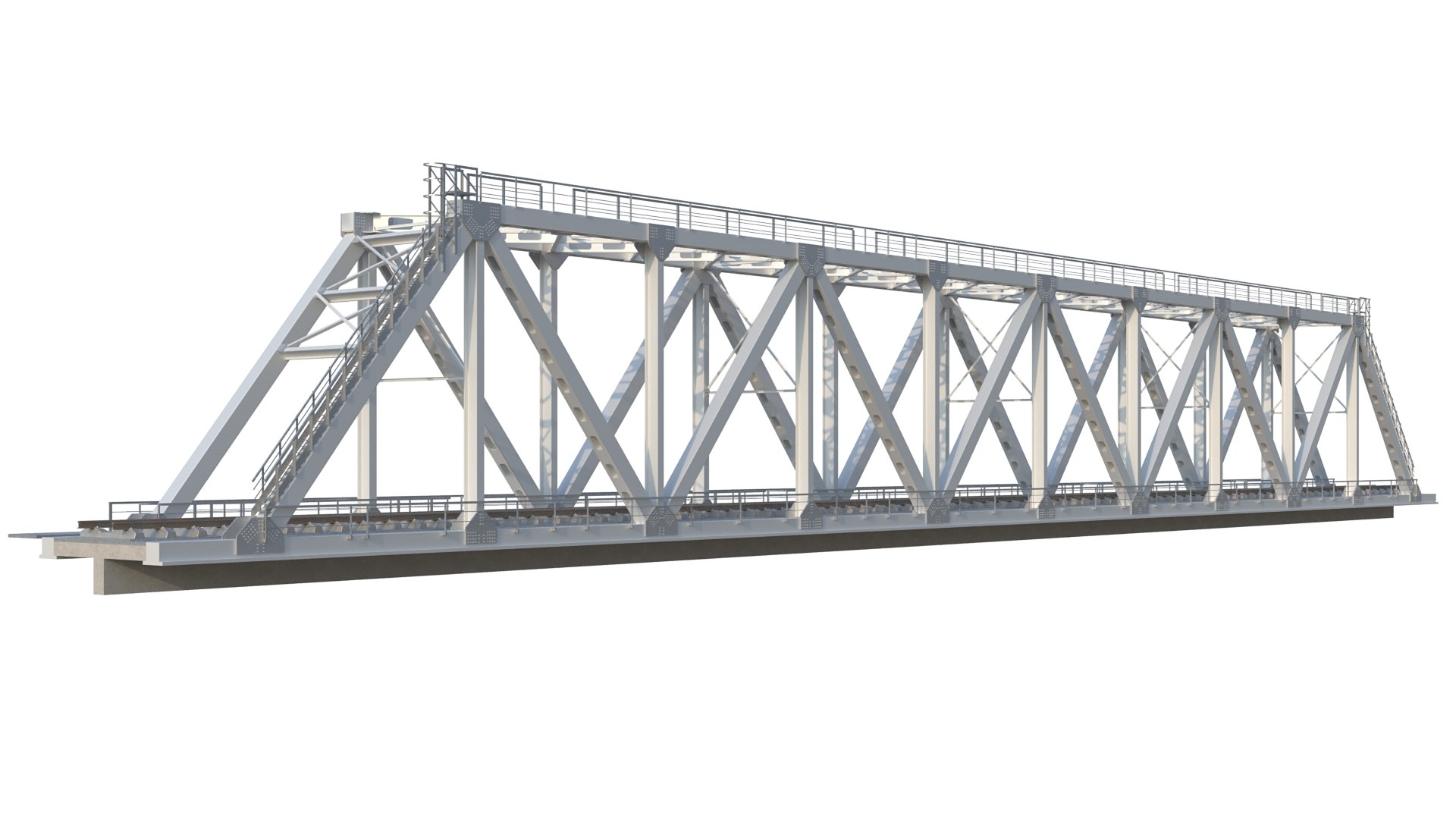 Railroad Truss Bridge 3d Model - Turbosquid 2175946