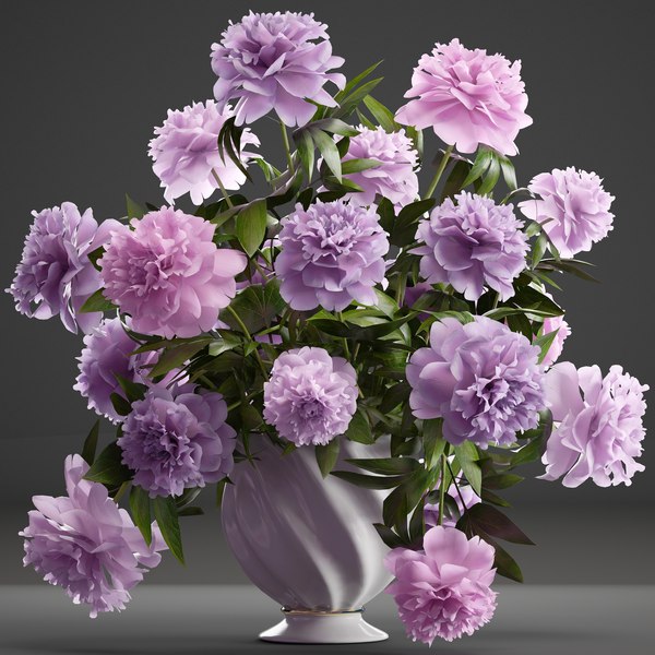 modelo 3d Bouquet lilas Peonias - TurboSquid 1291830