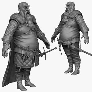 3d 3ds sculpt heavy medieval man