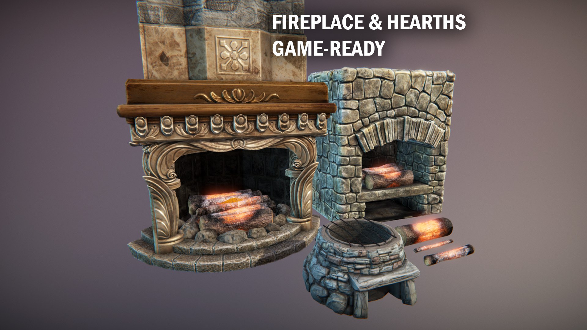Fireplace Hearths 3D - TurboSquid 1275174