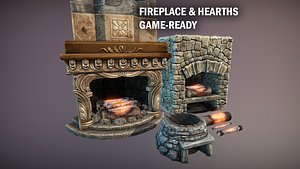 fireplace hearths 3D