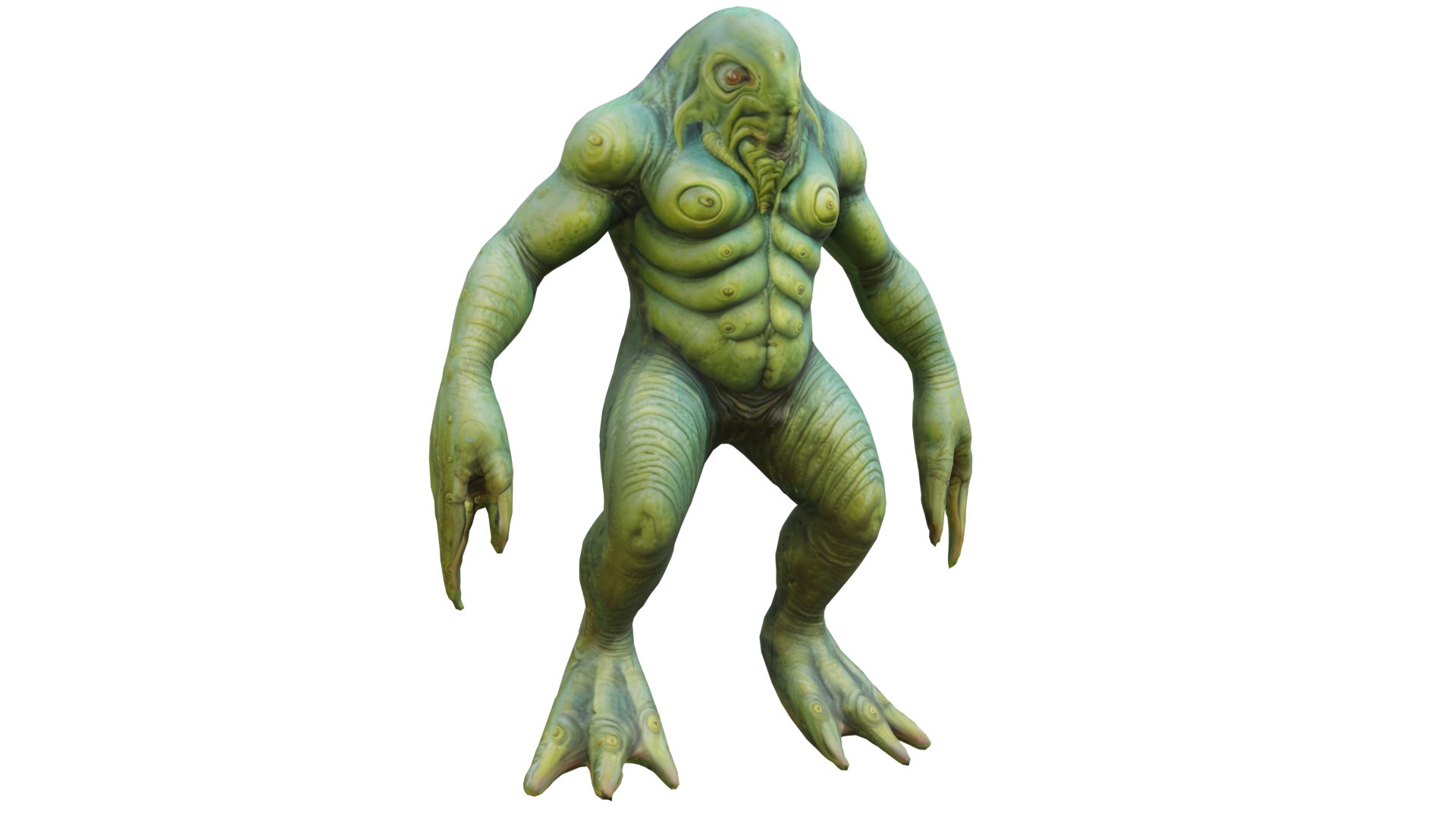 3D Muscle Monster Deep Ocean Model - TurboSquid 2311450