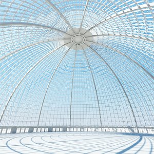 3d large architectural interior model