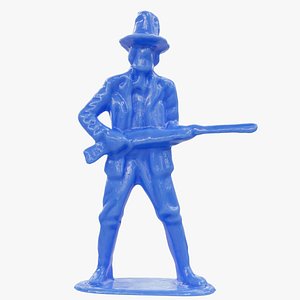 Plastic Cowboy Toy 04 3D model