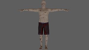 Rigged Zombie 01 3D