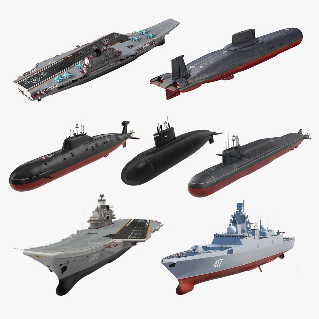 Russian Military Vessels Collection 2 3D model preview