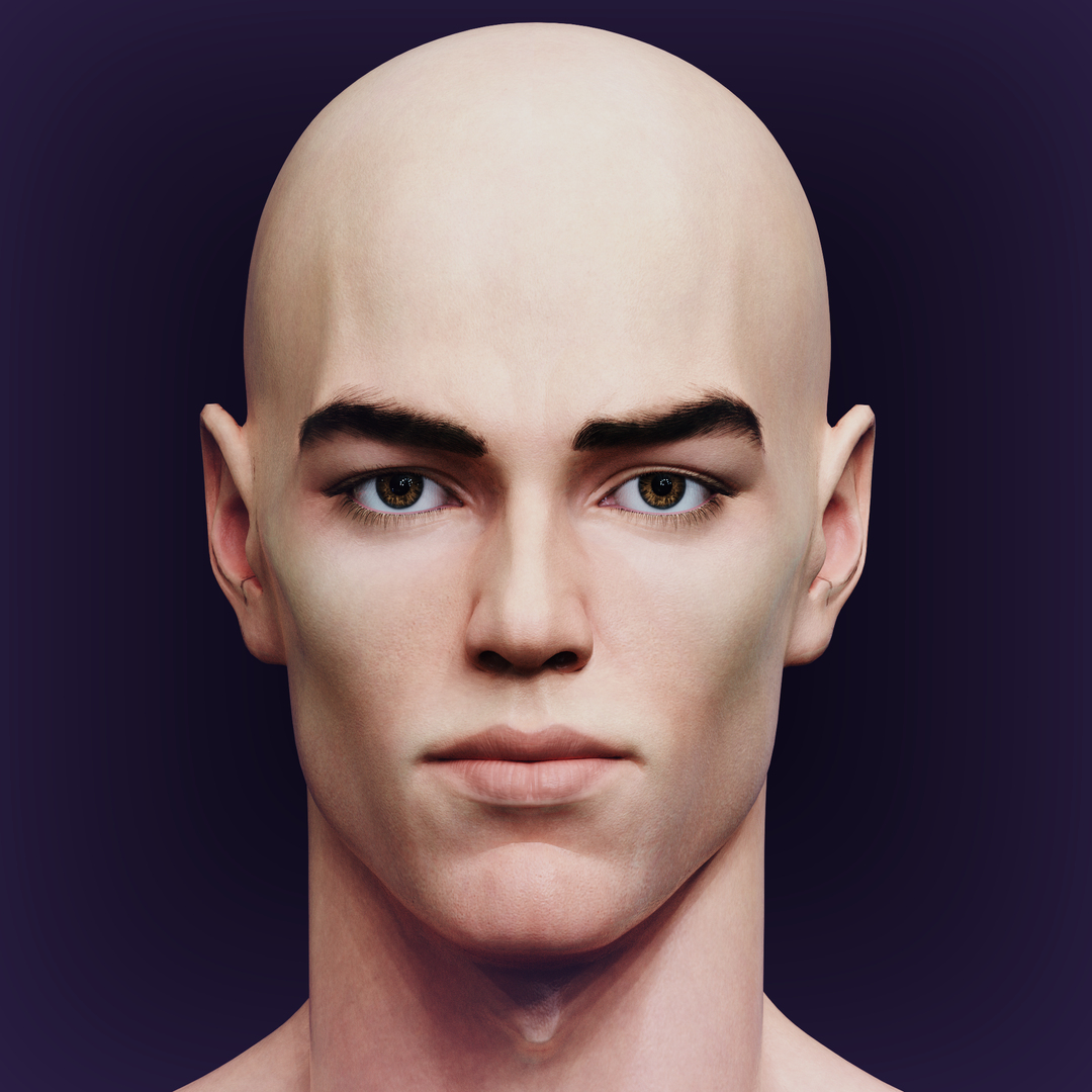 Slavic Male Head Low Poly 3D Model - TurboSquid 2259789