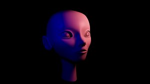 3D Basic head model low poly