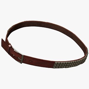 leather belt 6 3d model
