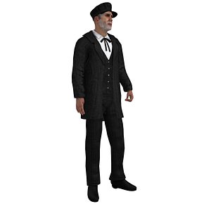 Wild West Train Conductor Rigged