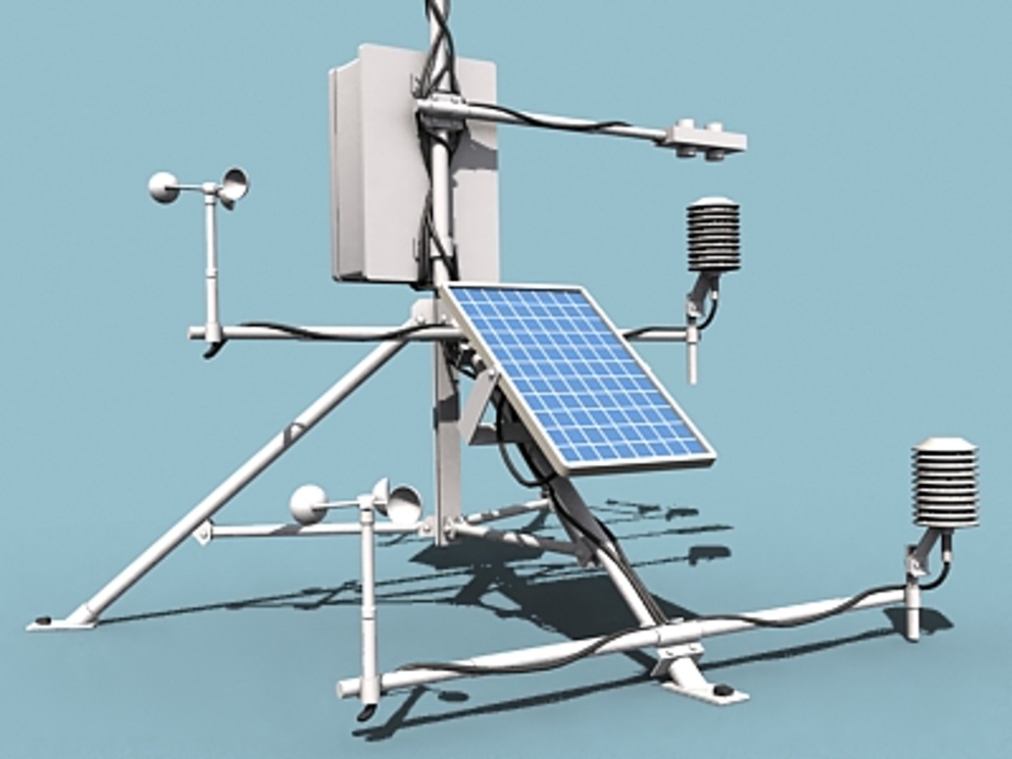 Automatic Weather Station 3d Model