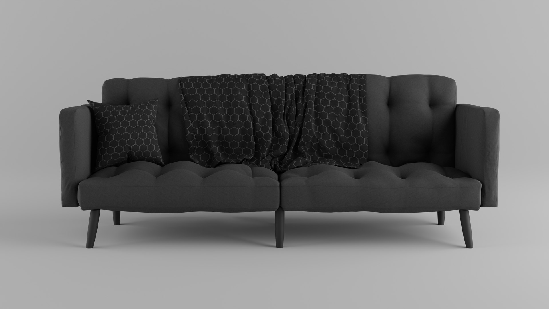 Elegant Grey Couch 3D Model - TurboSquid 1959822