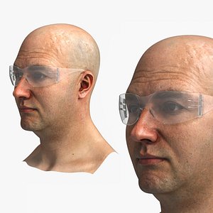 3D model Industrial Safety Glasses on Face