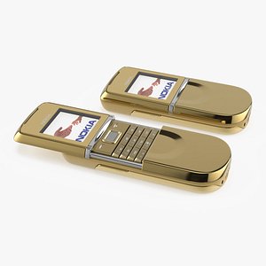 Nokia 8800 Sirocco Phone Golden 3D