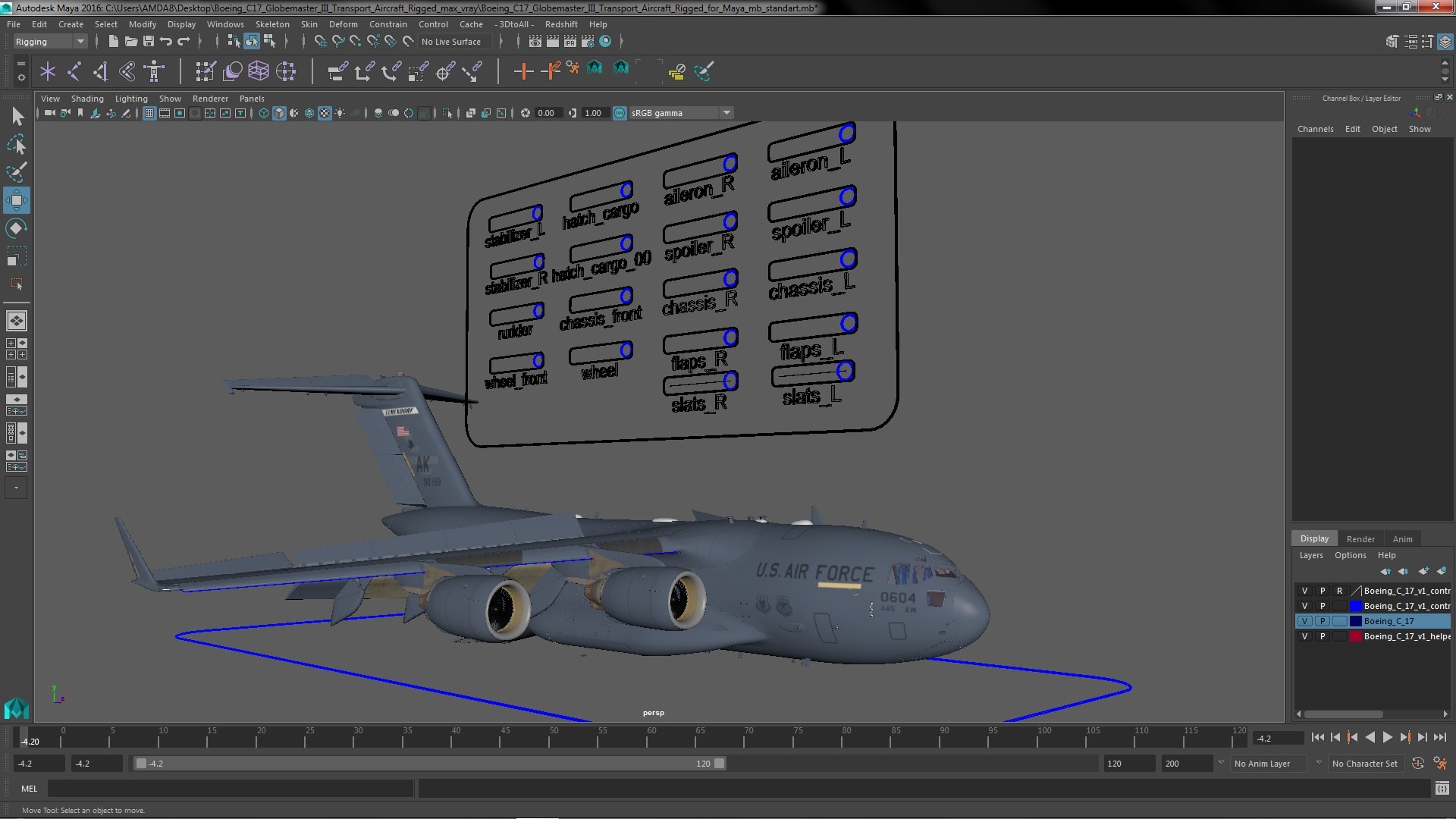 Boeing C17 Globemaster III Transport Aircraft Rigged for Maya 3D https://p.turbosquid.com/ts-thumb/GO/xY4y5Q/go/boeingc17globemasteriiitransportaircraftriggedformaya3dsmodel044/jpg/1680183752/1920x1080/fit_q87/d7e2335bf3e3d40c85078168b431c47c5c08cb83/boeingc17globemasteriiitransportaircraftriggedformaya3dsmodel044.jpg