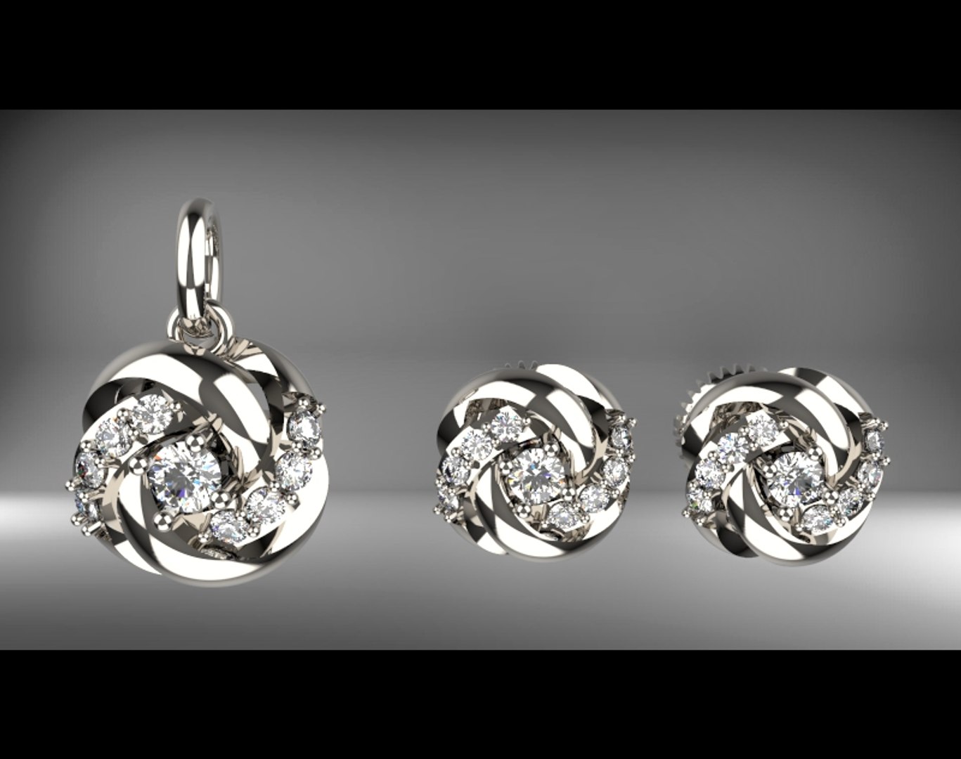 3D Pendant Earrings Model - TurboSquid 1589097