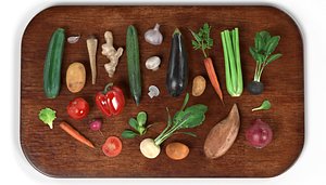 3ds vegetables board